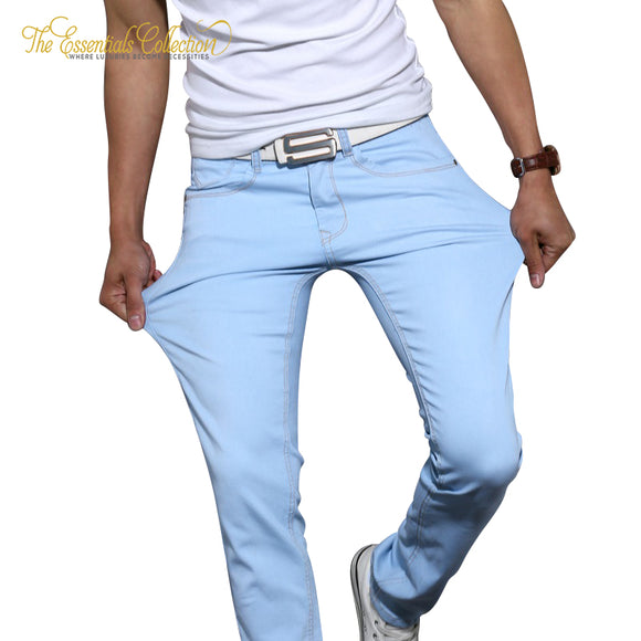 Men's Casual Stretch Skinny Jeans Trousers Tight Pants