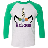 Unicorn Volleyball  Tri-Blend 3/4 Sleeve Baseball Raglan T-Shirt