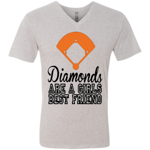 Diamond are a Girls Best Friend Men's Triblend V-Neck T-Shirt
