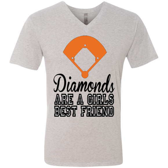 Diamond are a Girls Best Friend Men's Triblend V-Neck T-Shirt