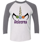 Unicorn Volleyball  Tri-Blend 3/4 Sleeve Baseball Raglan T-Shirt