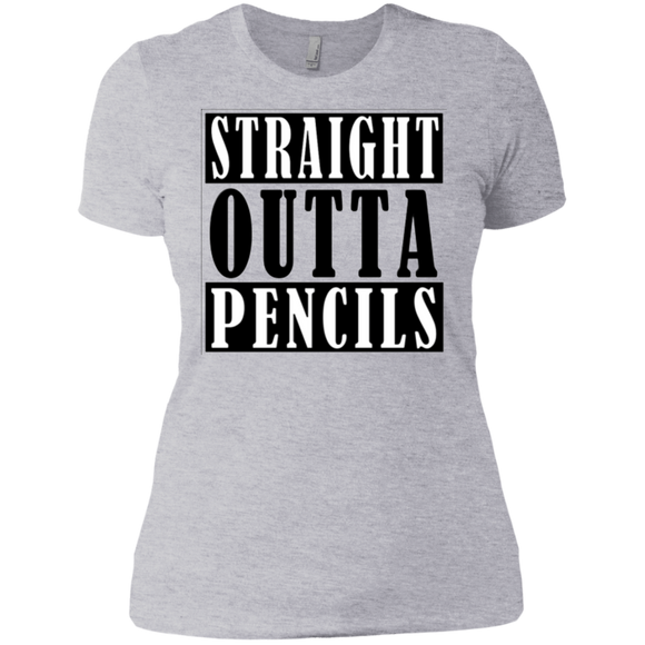 Straight Outta Pencils Ladies' Boyfriend T-Shirt