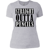 Straight Outta Pencils Ladies' Boyfriend T-Shirt