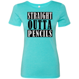 Straight Outta Pencils Ladies' Triblend T-Shirt