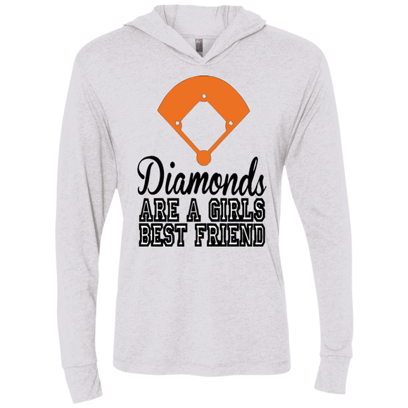 Diamond are a Girls Best Friend Unisex Triblend LS Hooded T-Shirt