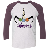 Unicorn Volleyball  Tri-Blend 3/4 Sleeve Baseball Raglan T-Shirt