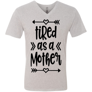 Tired as a Mother Men's Triblend V-Neck T-Shirt