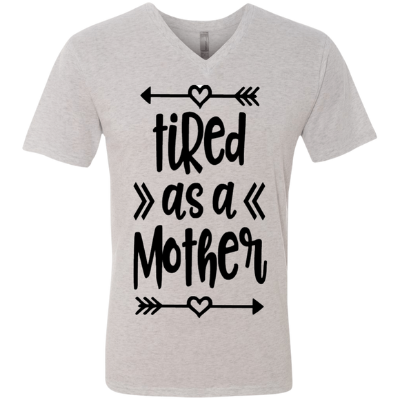 Tired as a Mother Men's Triblend V-Neck T-Shirt