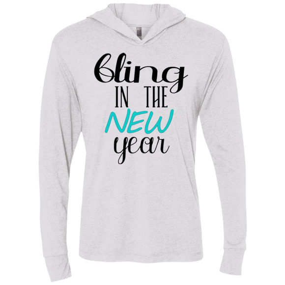 Bling in the New Year Unisex Triblend LS Hooded T-Shirt
