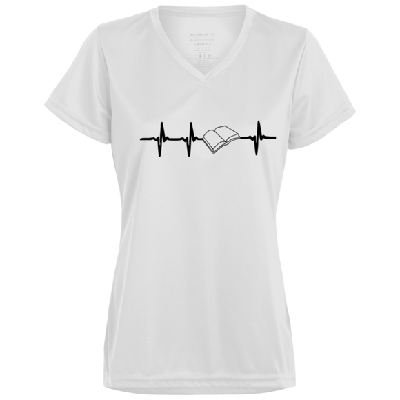 Heartbeat Books Ladies' Wicking T-Shirt