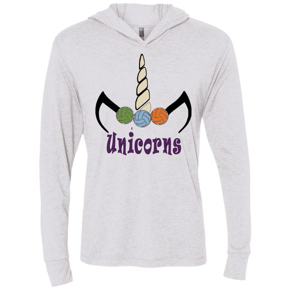 Unicorn Volleyball  Unisex Triblend LS Hooded T-Shirt