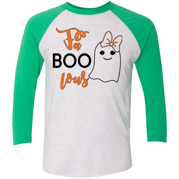 Fa-boo-lous Tri-Blend 3/4 Sleeve Baseball Raglan T-Shirt