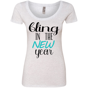 Bling in the New Year Ladies' Triblend Scoop