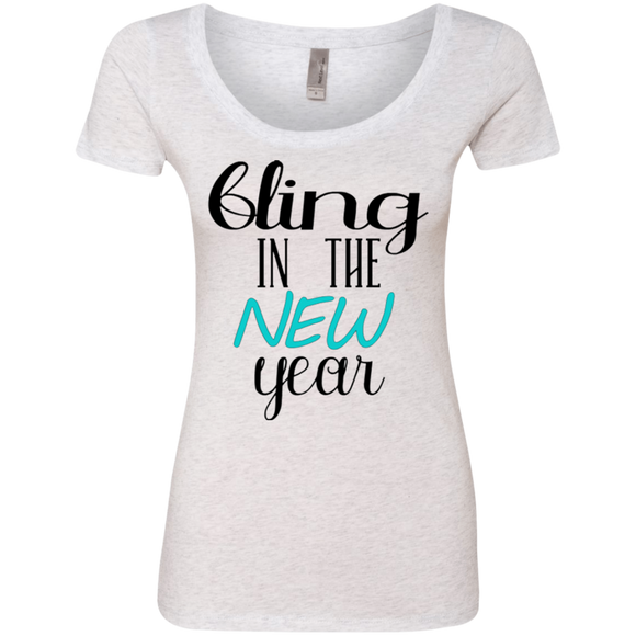 Bling in the New Year Ladies' Triblend Scoop