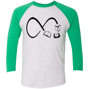 Infinity Books Tri-Blend 3/4 Sleeve Baseball Raglan T-Shirt