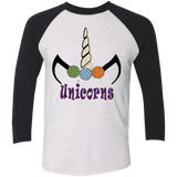 Unicorn Volleyball  Tri-Blend 3/4 Sleeve Baseball Raglan T-Shirt