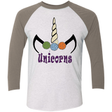 Unicorn Volleyball  Tri-Blend 3/4 Sleeve Baseball Raglan T-Shirt