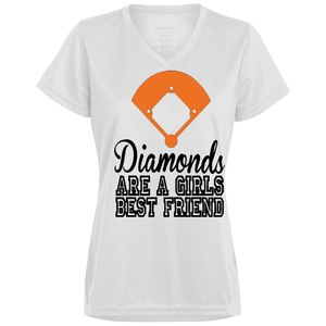 Diamond are a Girls Best Friend Ladies' Wicking T-Shirt