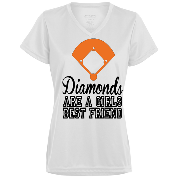 Diamond are a Girls Best Friend Ladies' Wicking T-Shirt