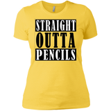 Straight Outta Pencils Ladies' Boyfriend T-Shirt