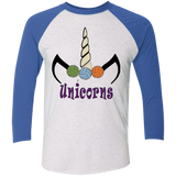 Unicorn Volleyball  Tri-Blend 3/4 Sleeve Baseball Raglan T-Shirt