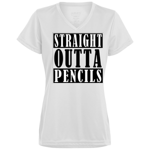 Straight Outta Pencils Ladies' Wicking T-Shirt