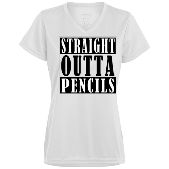 Straight Outta Pencils Ladies' Wicking T-Shirt