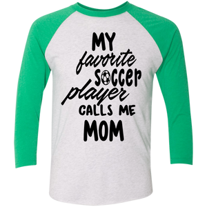 Soccer Mom Tri-Blend 3/4 Sleeve Baseball Raglan T-Shirt