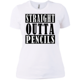 Straight Outta Pencils Ladies' Boyfriend T-Shirt