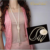 Pearl Long Statement Necklace