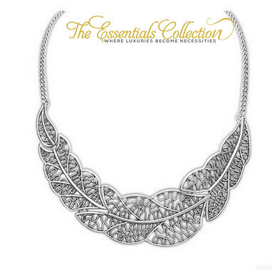 Collar Leaf Pendants Statement Necklace