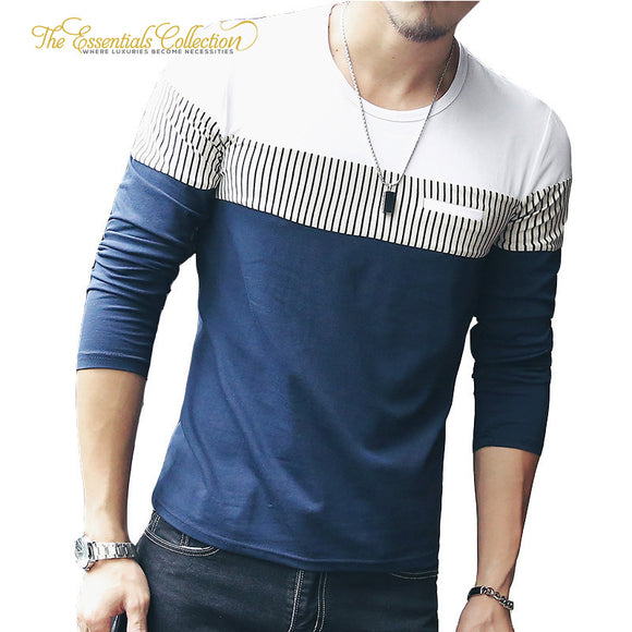 Fashion O-Neck Casual Long Sleeve Men's T-Shirt