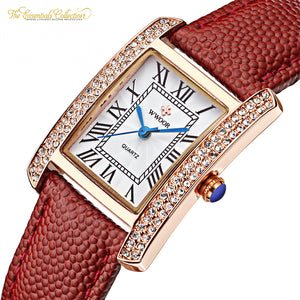 Luxury Quartz Clock Female Leather Wristwatches