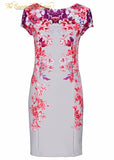 Casual Floral Bodycon Polyester Backless Party Dress