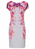 Casual Floral Bodycon Polyester Backless Party Dress