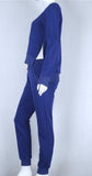 Solid Sportswear Suit Woman Irregular Hoodies Set Costumes