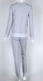 Solid Sportswear Suit Woman Irregular Hoodies Set Costumes