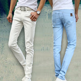 Men's Casual Stretch Skinny Jeans Trousers Tight Pants