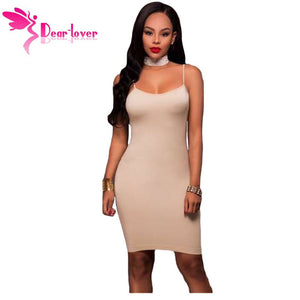 Casual Seamless Spaghetti Strap Bodycon Dress