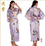 Sleepwear Silk Casual Bathrobe Long Nightgown