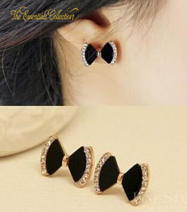 Hypoallergenic Exquisite Wild Fashion Imitation Rhinestones Bow Earrings