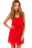 Chiffon V Neck Sleeveless Mini  Beach Party  Dress