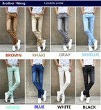 Men's Casual Stretch Skinny Jeans Trousers Tight Pants