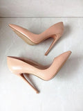 Leather Stilettos High Heels Shoes