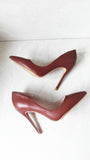 Leather Stilettos High Heels Shoes