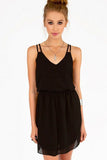 Chiffon V Neck Sleeveless Mini  Beach Party  Dress
