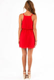 Chiffon V Neck Sleeveless Mini  Beach Party  Dress