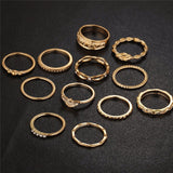 12pcs/Lot  Eagle Crystal Midi Finger Ring Sets