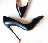Leather Stilettos High Heels Shoes