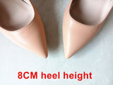 Leather Stilettos High Heels Shoes